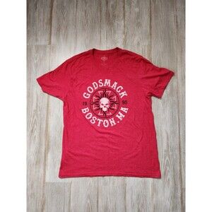 Godsmack Boston MA Est. 1995 Shirt Adult Unisex Large Tour Concert Red Skull EUC